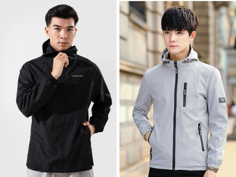 Áo khoác dù nam trên Shopee