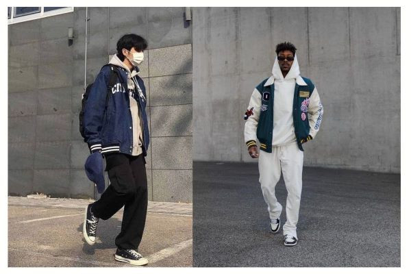 Áo hoodie mix quần jean và giày thể thao
