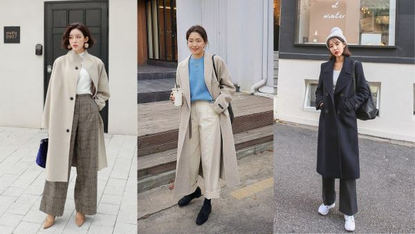 Áo khoác măng tô mix quần culottes