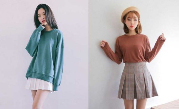 Áo phông oversized với quần culottes