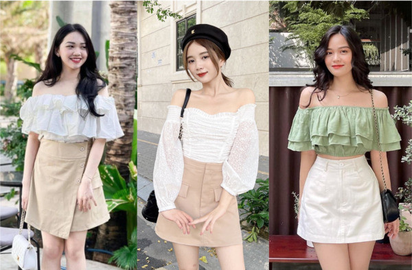 Áo trễ vai giúp bạn nhìn trông cân đối hơn một cách tinh tế
