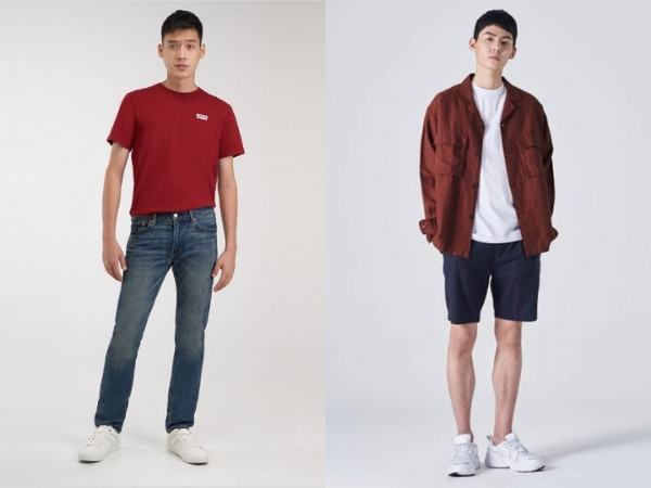 Bảng màu phối đồ cho nam màu đỏ với xanh navy