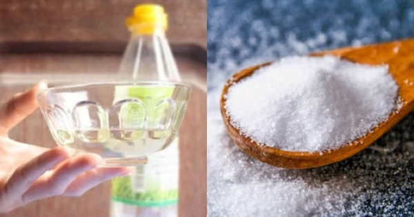 Hỗn hợp giấm và muối có khả năng tẩy rửa cực kỳ tốt