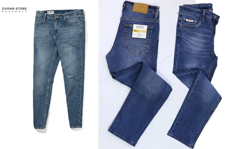 Jean slim-fit xẻ gối thời thượng