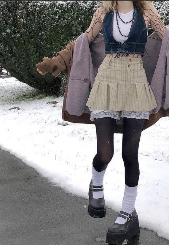 Layer áo gile fashion Grunge