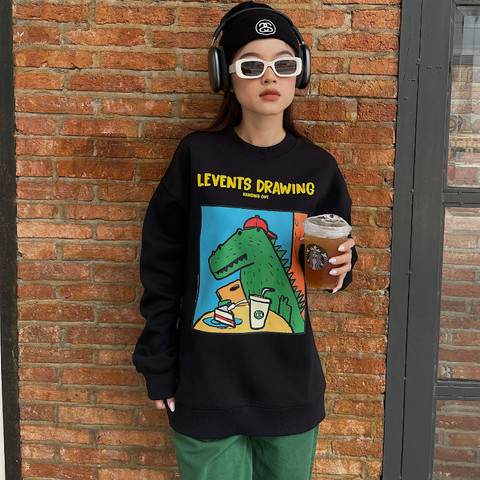 LEVENTS® FUNNY CROCODILE SWEATER/ BLACK