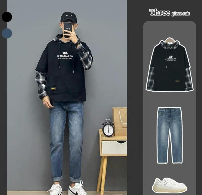 Phối đồ đi bar với áo hoodie và quần jean