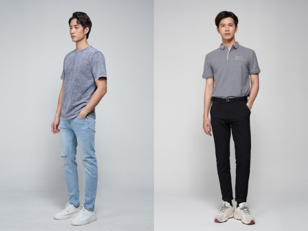 Phối đồ nam màu xám