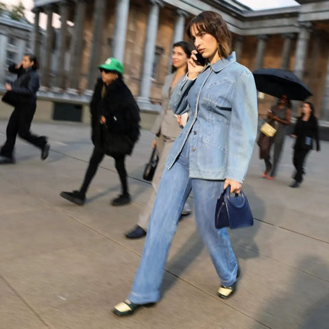 Phong cách denim on denim