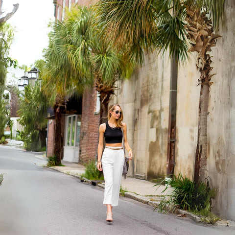 Quần culottes và áo croptop