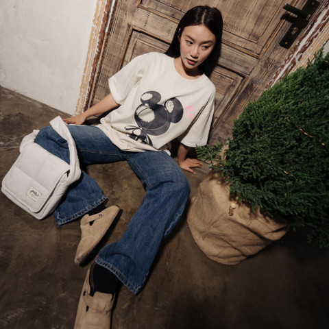 Quần ống rộng denim