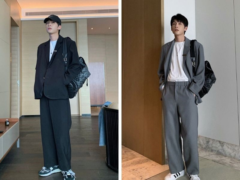 Quần ống rộng nam và áo Blazer phù hợp với các sự kiện quan trọng.