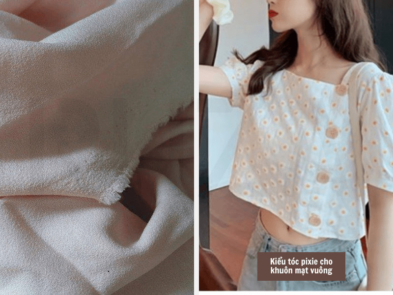 Áo croptop vải chéo hàn