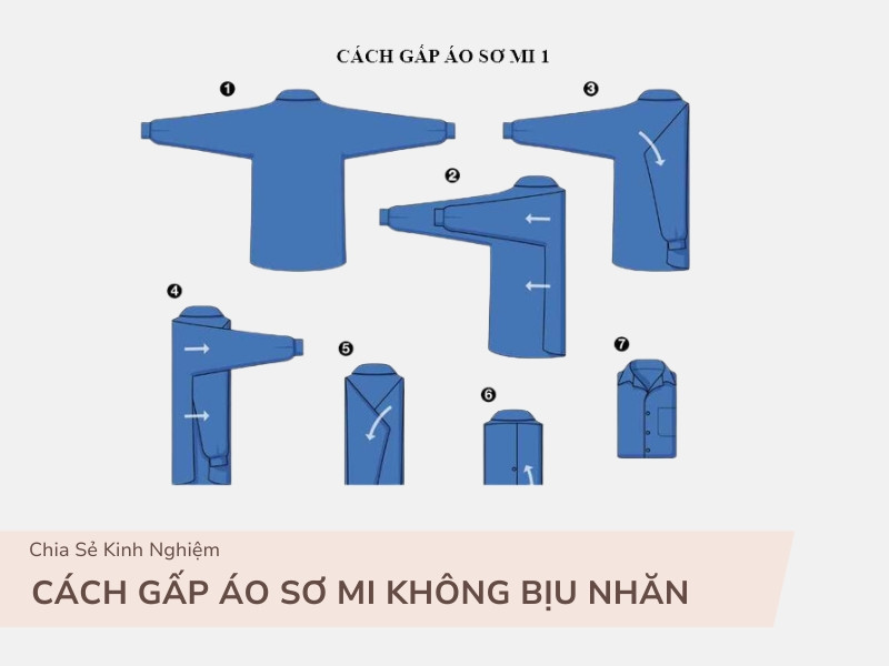 Cách gấp áo sơ mi không bị nhăn