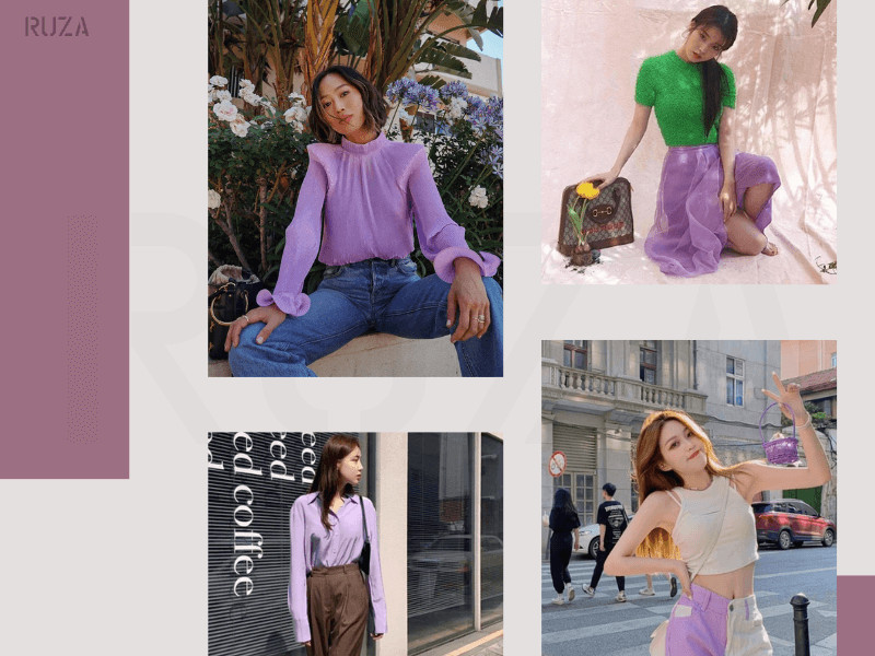 Cách phối đồ với màu tím pastel pic2