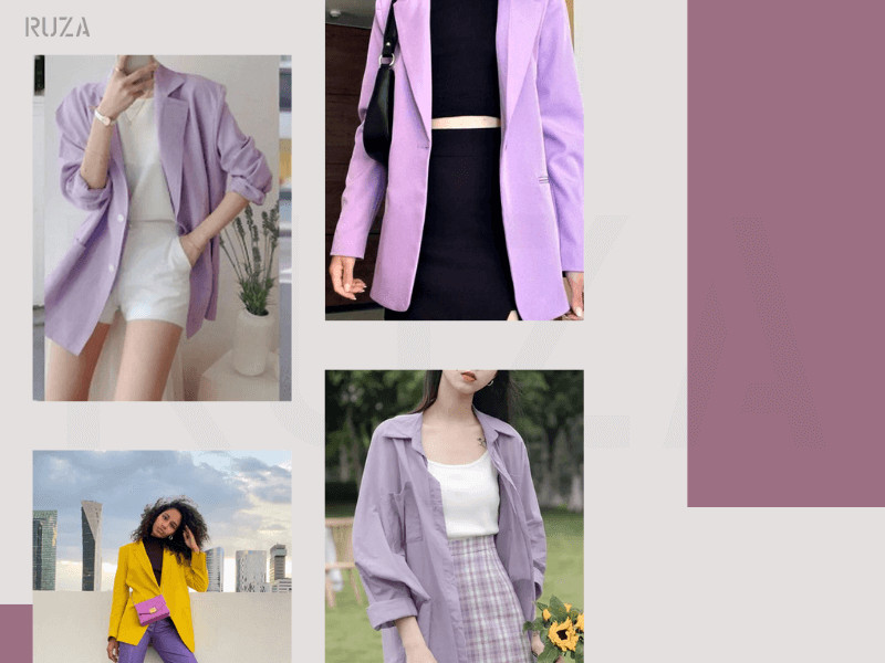 Cách phối đồ với màu tím pastel