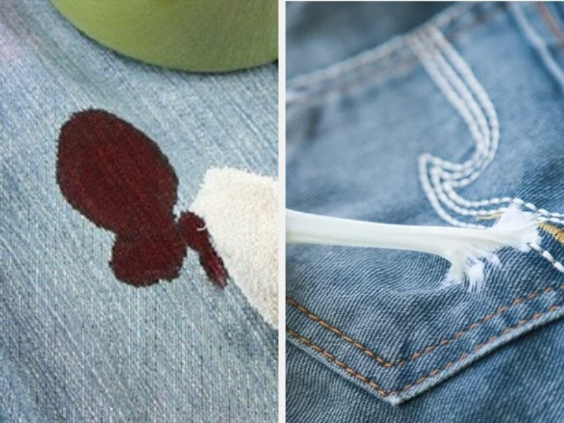 Cách tẩy vết bẩn màu trên quần jeans