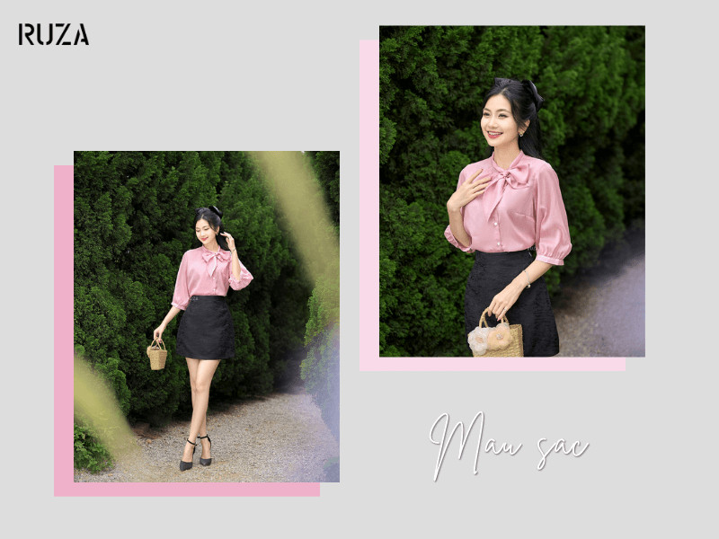Kết hợp màu pastel với màu đen