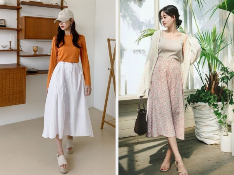 Mặc với áo phông - áo hai dây