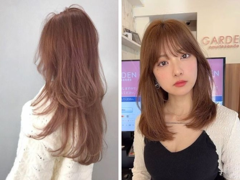 Màu nâu khói pha hồng - màu nâu khói đậm
