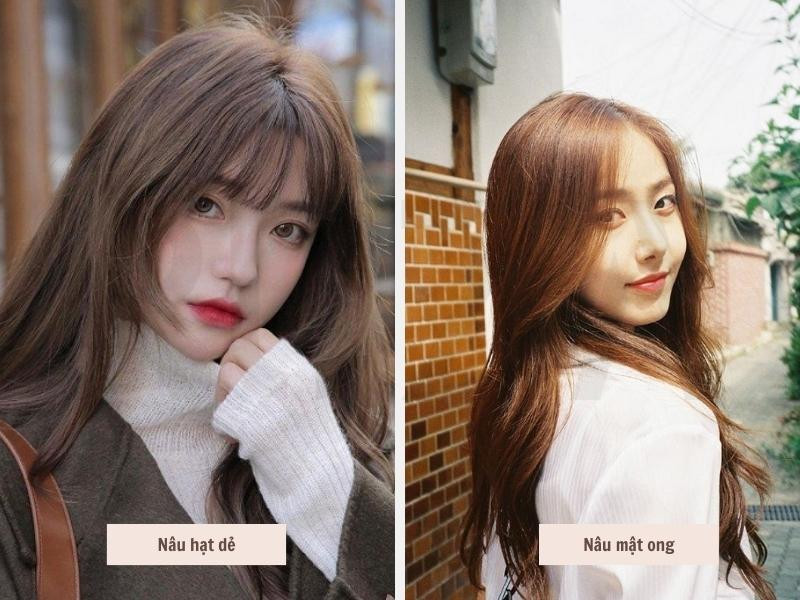 Màu tóc nâu hạt dẻ - Nâu mật ong