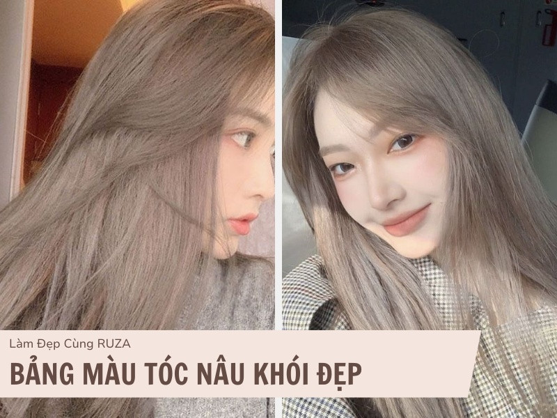 Xu Hướng Nhuộm Tóc Nâu Khói 2025: Màu Sắc Đẹp Huyền Bí & Cách Phối Đồ Thời Thượng