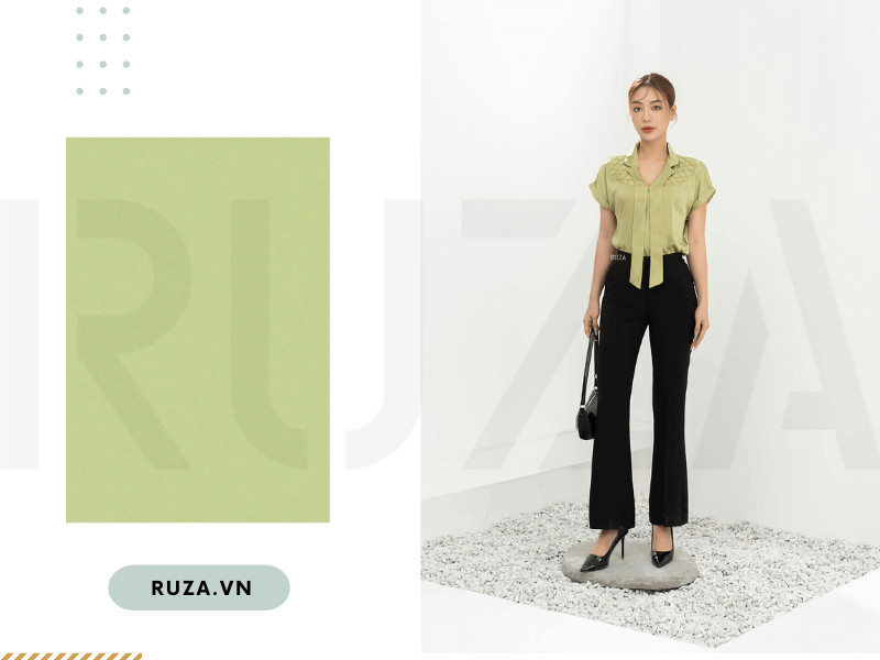 Màu xanh cỏ mượt trong thiết kế thời trang