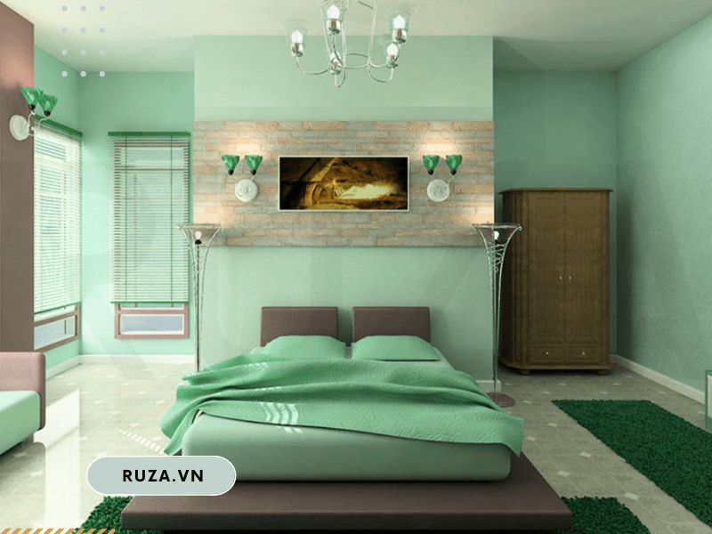 Nội thất phù hợp với màu xanh cỏ mượt