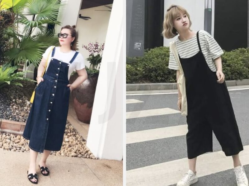Phối áo thun cùng yếm