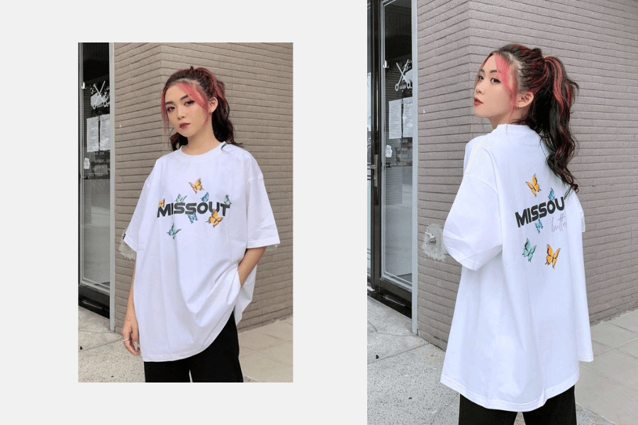 Phối áo thun oversize