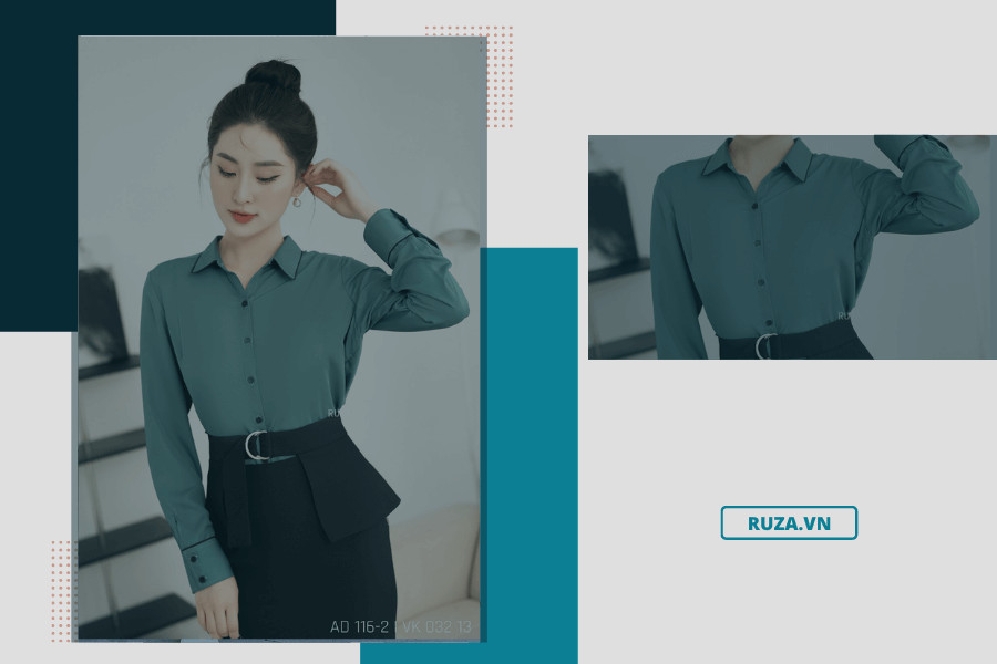 Phối màu xanh cổ vịt với màu đen