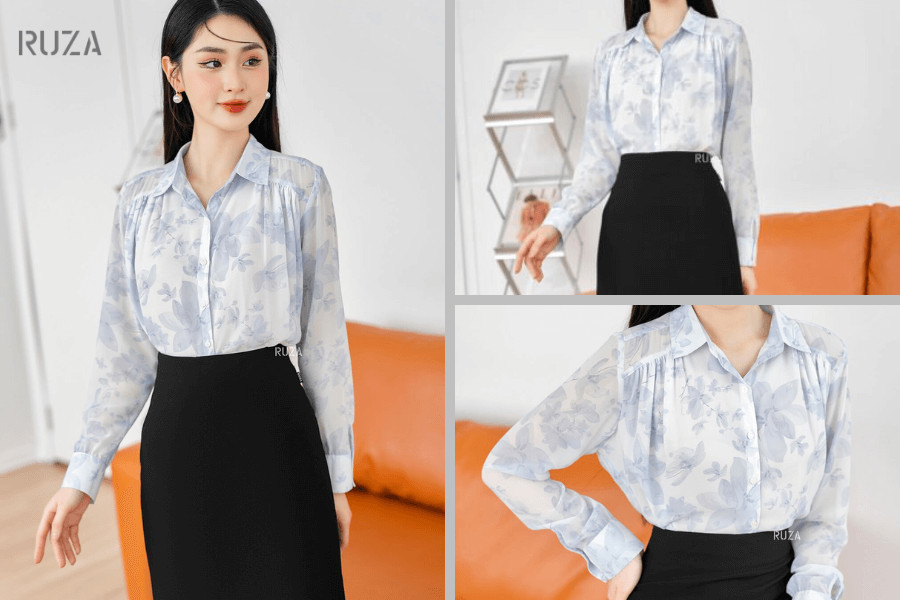 Phối màu xanh pastel với đen