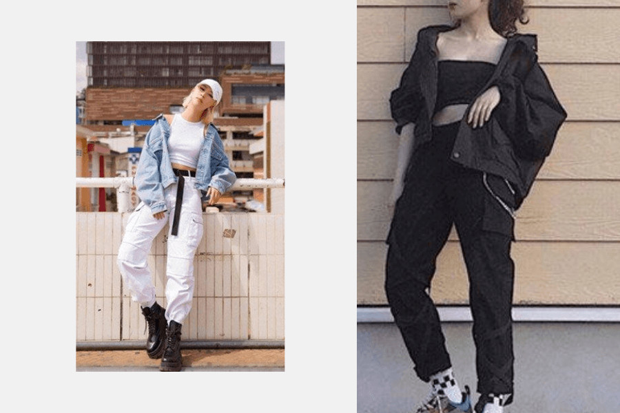 Phối quần jogger với áo croptop