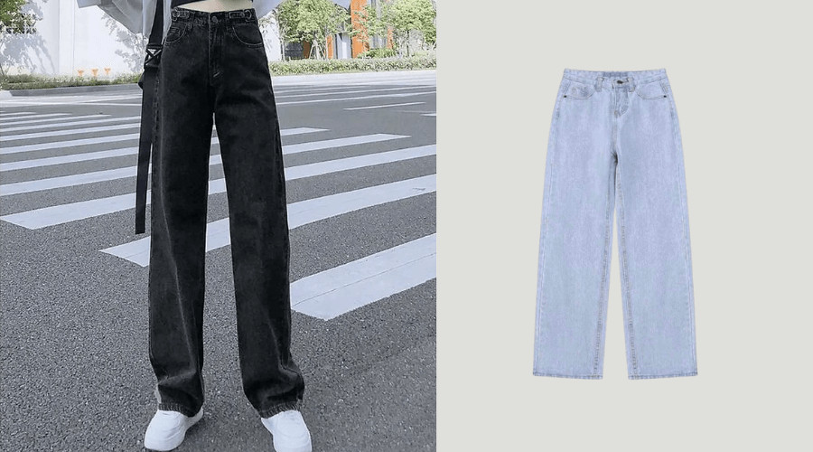 Quần jeans ống rộng