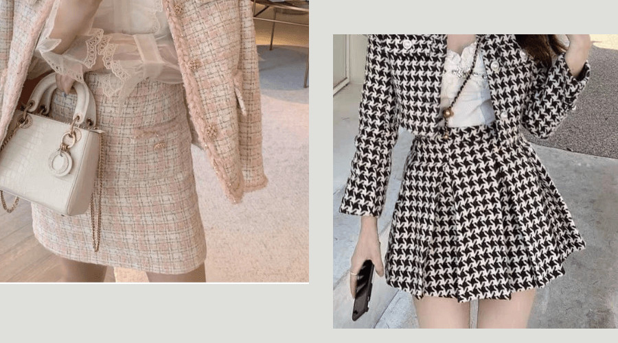 Set váy tweed