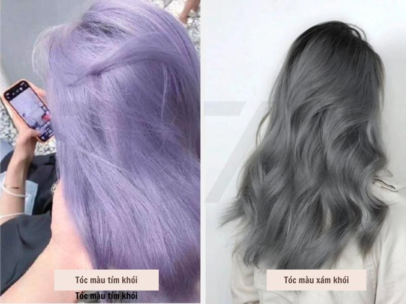 Tóc màu tím khói
