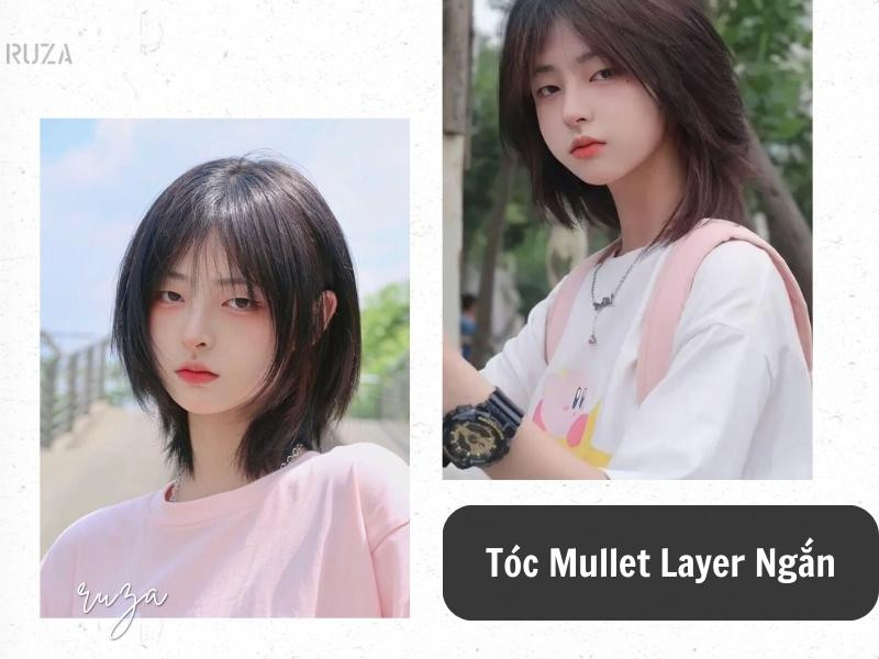 Tóc mullet layer ngắn
