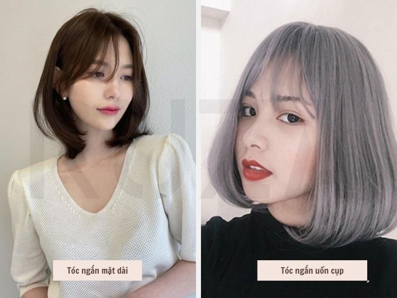 Tóc ngắn cho nữ mặt dài - Tóc ngắn nữ uốn cụp