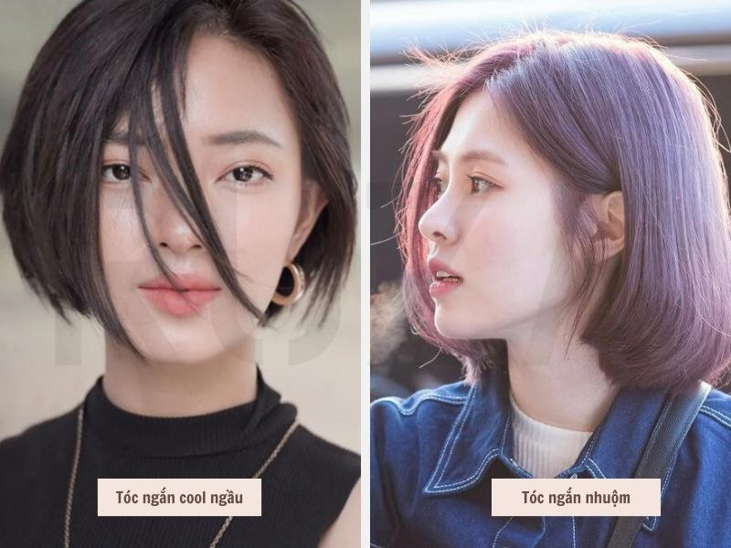 Tóc ngắn nữ cool ngầu - Tóc ngắn nhuộm