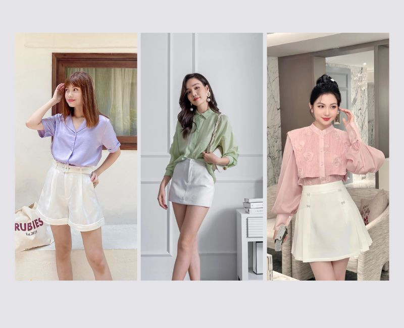 7 công thức phối đồ với chân váy trắng ngắn xinh yêu cho nàng