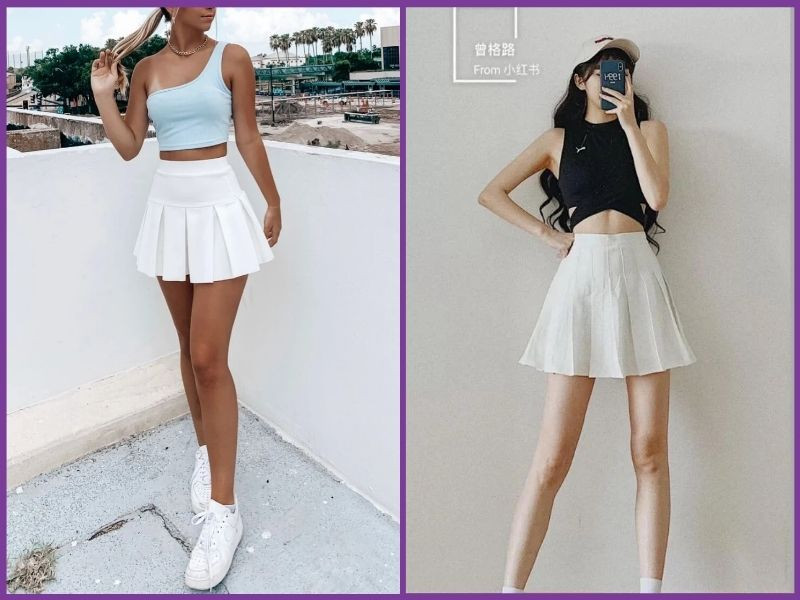 7 công thức phối đồ với chân váy trắng ngắn xinh yêu cho nàng