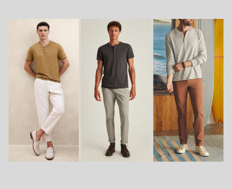 Áo henley là gì? Tips phối áo henley chuẩn nam tính cho chàng