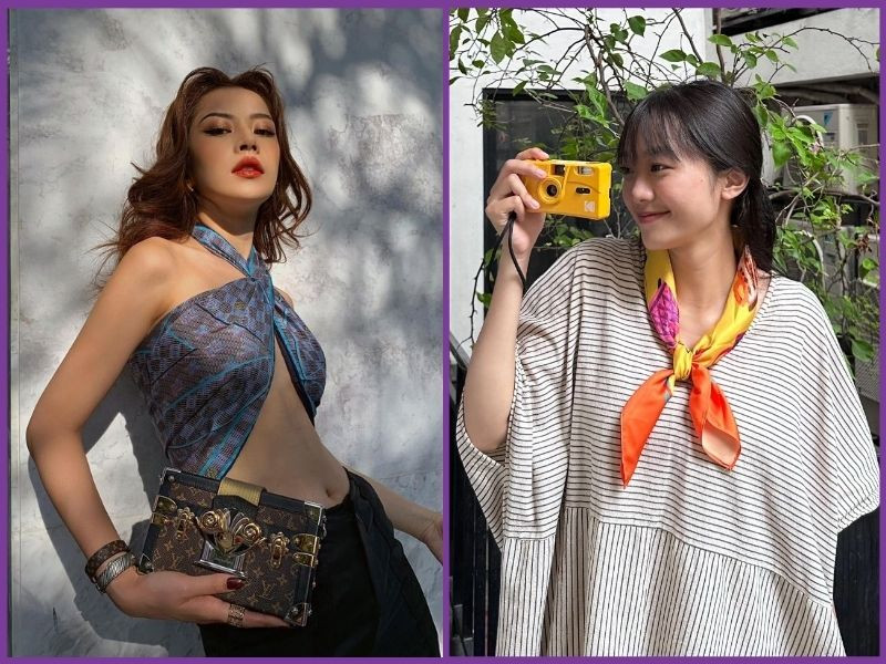 Bật mí bí quyết phối đồ với khăn bandana nữ cho các nàng thơ