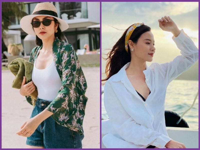 Cách phối áo sơ mi đi biển nữ hot trend đỉnh cao nàng nên biết