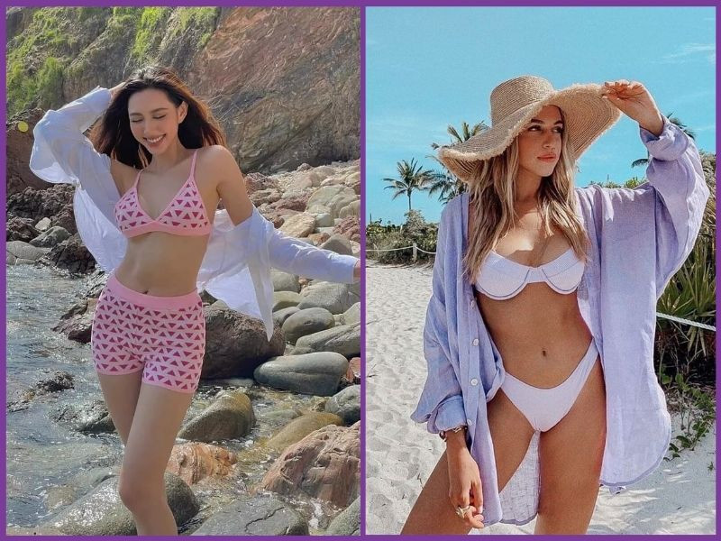 Cách phối áo sơ mi đi biển nữ hot trend đỉnh cao nàng nên biết