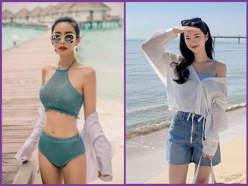 Cách phối áo sơ mi đi biển nữ hot trend đỉnh cao nàng nên biết