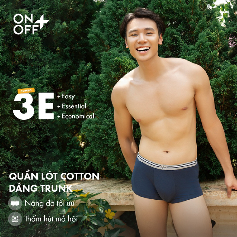 Combo 3E Quần lót nam Cotton USA – êm ái tối đa, tuỳ chọn màu sắc