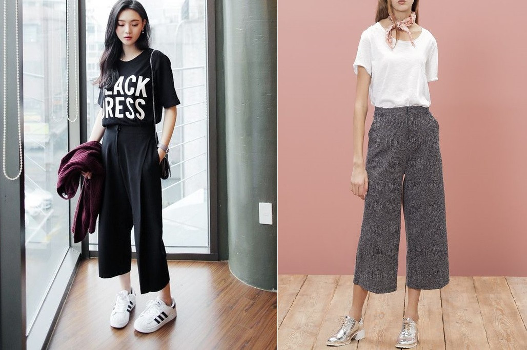 Quần Culottes là gì? Phối đồ với quần ống rộng như thế nào?