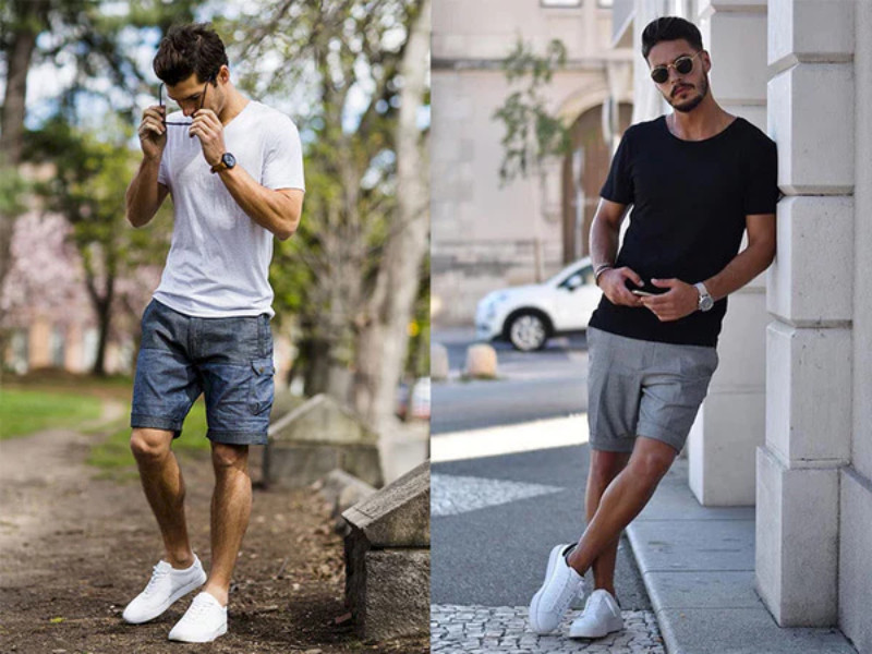 Top 7 cách phối giày với quần short nam trẻ trung, phong cách